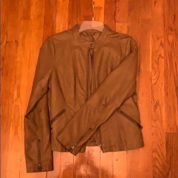 Brown leather jacket - Picture 3 of 3